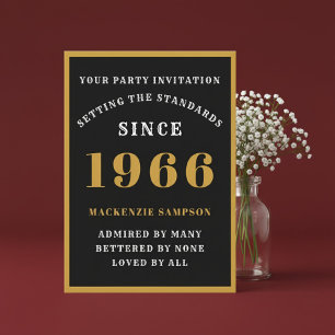 Personalisierter 60. Geburtstag 1966 Elegant Schwa Einladung