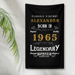 Personalisierter 60. Geburtstag Geboren 1965 Vinta Banner