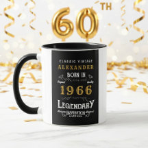 Personalisierter 60. Geburtstag Geboren 1966 Vinta