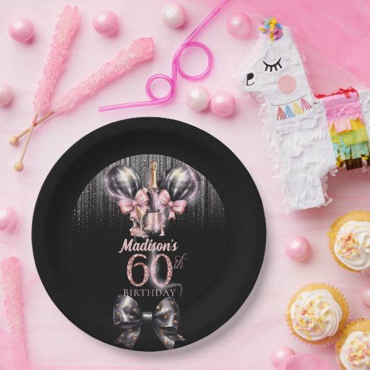 Personalisierter 60. Geburtstag Pappteller (Party)