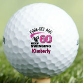 Personalisierter 60. Geburtstag - Rosa Erwachsener Golfball