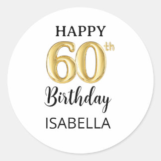 Personalisierter 60. Geburtstag Runder Aufkleber