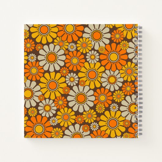Personalisierter 60er Style Blume Power Daisy Flor Notizblock (Rückseite)