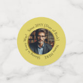 Personalisierter 6-Foto-Goldener Geburtstag, Jahre Konfetti (Klein Vorderseite)