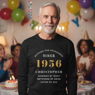 Personalisierter 70. Geburtstag 1956 Name hinzufüg T-Shirt