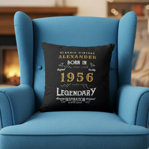 Personalisierter 70. Geburtstag Geboren 1956 Legen Kissen