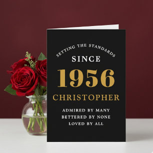 Personalisierter 70. Geburtstag Geboren 1956 Vinta Karte