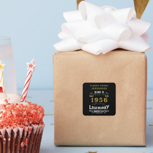 Personalisierter 70. Geburtstag Name hinzufügen 19 Quadratischer Aufkleber