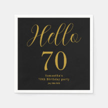 Personalisierter 70. Geburtstag Schwarz Gold Gebur