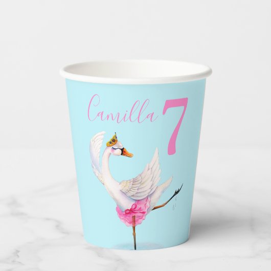 Personalisierter 7. Geburtstag Pappbecher (Rückseite)