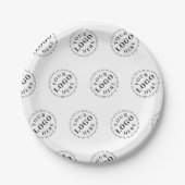 Personalisierter 7" runder Papier-Teller mit Logo- Pappteller (Vorderseite)