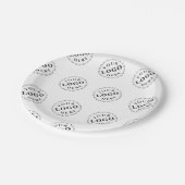 Personalisierter 7" runder Papier-Teller mit Logo- Pappteller (Schrägansicht)