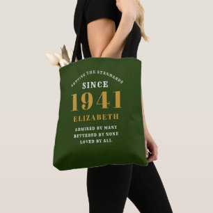 Personalisierter 80. Geburtstag 1941 Elegant Chic  Tasche