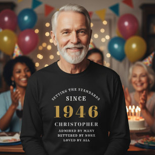 Personalisierter 80. Geburtstag 1946 Name hinzufüg T-Shirt