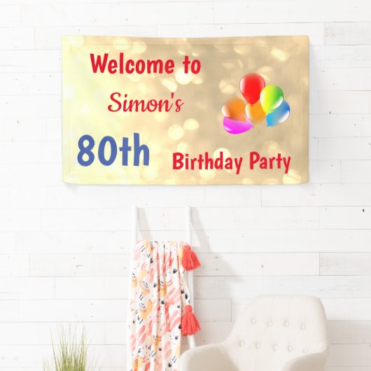 Personalisierter 80. Geburtstag Banner (Insitu)