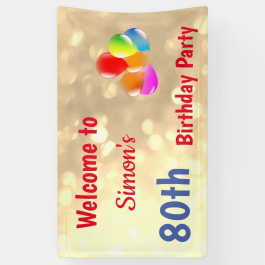 Personalisierter 80. Geburtstag Banner (Vertikal)