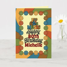 Personalisierter 80. Geburtstag Retro I Love 60s M