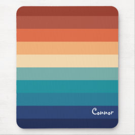 Personalisierter 80er Farbiges, glänzendes Streife Mousepad