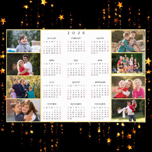 Personalisierter 8-Familienfoto-Kollage-Kalender 2 Poster