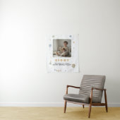 Personalisierter 8. Geburtstagsteppich mit Foto Wandteppich (Beispiel)