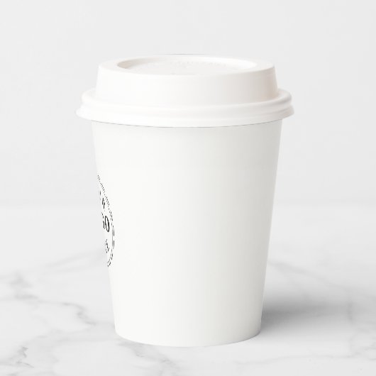 Personalisierter 8oz Paper Cup mit Lid für Veranst Pappbecher (Links)