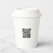 Personalisierter 8oz Paper Cup mit Lid für Veranst Pappbecher (Rückseite)