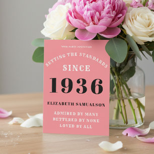 Personalisierter 90. Geburtstag 1936 Fügen Sie Ihr Einladung