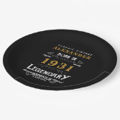 Personalisierter 90. Geburtstag Geboren 1931 Vinta Pappteller (Schrägansicht)