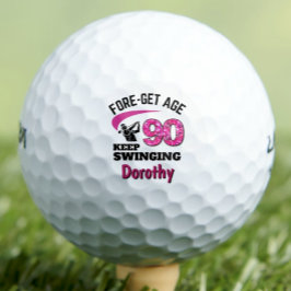 Personalisierter 90. Geburtstag - Rosa Vorkriegsze Golfball
