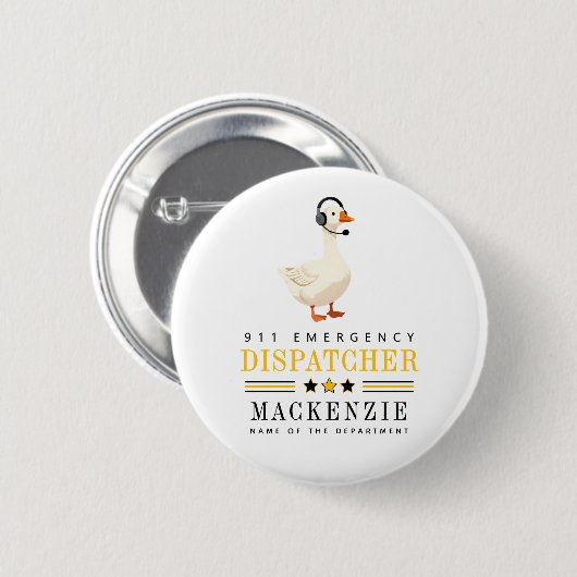 Personalisierter 911-Dispatcher-Gans mit Headset Button (Vorne & Hinten)