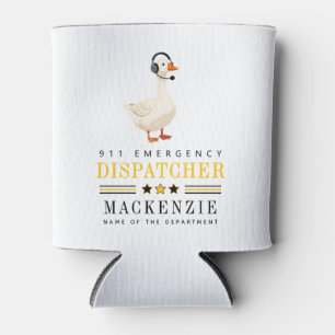 Personalisierter 911-Dispatcher-Gans mit Headset Dosenkühler