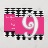 Personalisierter 9. Geburtstag Einladung (Vorne/Hinten)