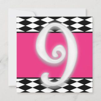 Personalisierter 9. Geburtstag Einladung