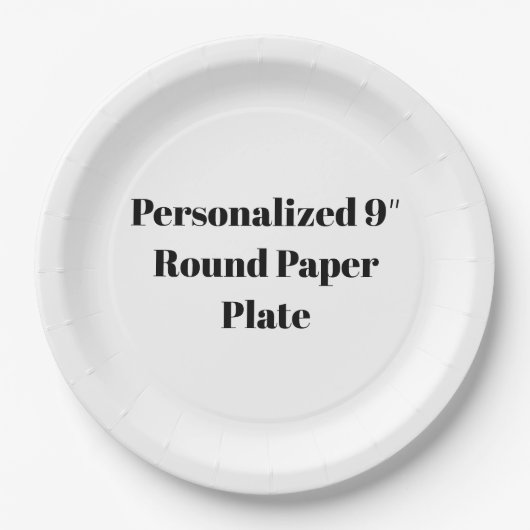 Personalisierter 9″ runder Papier-Teller Pappteller (Vorderseite)