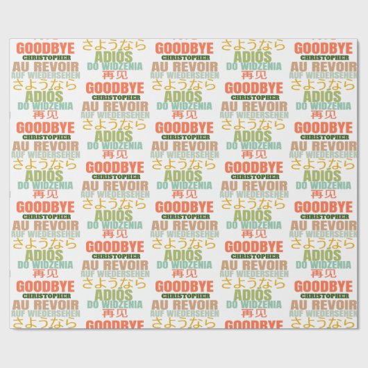 Personalisierter Abschied Verlassend Geschenkpapier (Flach)