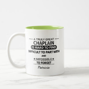 Personalisierter Abschiedsbecher für Kaplan - Würd Zweifarbige Tasse