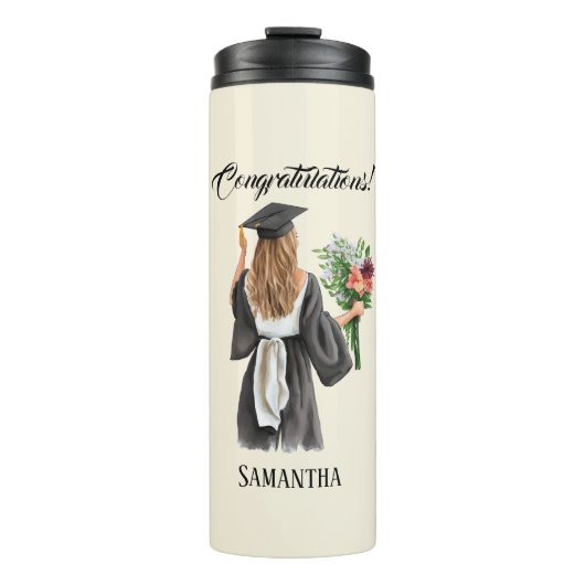 Personalisierter Abschluss (12) Thermosbecher (Vorderseite)