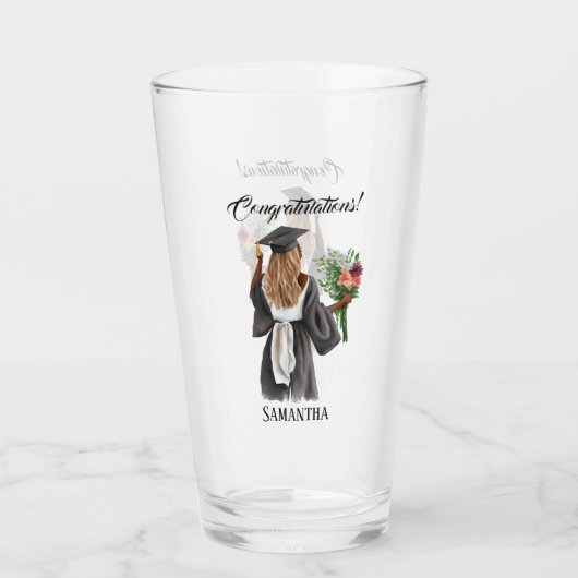 Personalisierter Abschluss (13) Glas (Rückseite)