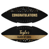 Personalisierter Abschluss 2024 Goldschwarz Football (Paneele)