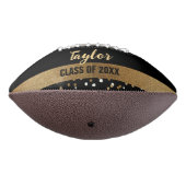 Personalisierter Abschluss 2024 Goldschwarz Football (Gedreht 270)