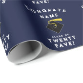 Personalisierter Abschluss 2025 Geschenkpapier (Rolleneckpunkt)