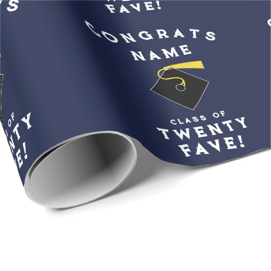 Personalisierter Abschluss 2025 Geschenkpapier (Rolleneckpunkt)