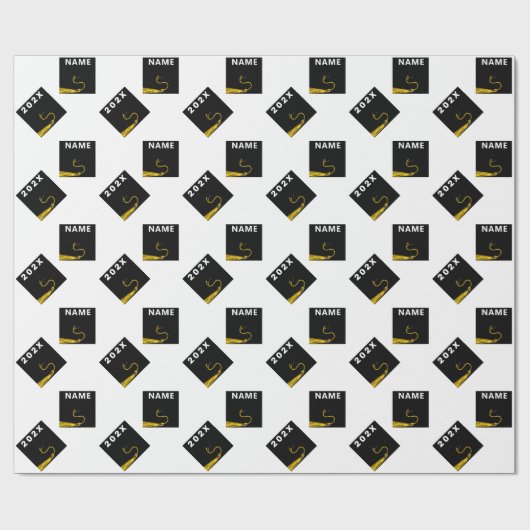 Personalisierter Abschluss 2025 Geschenkpapier (Flach)