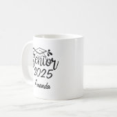 Personalisierter Abschluss 2025 Kaffeetasse (Vorderseite Links)