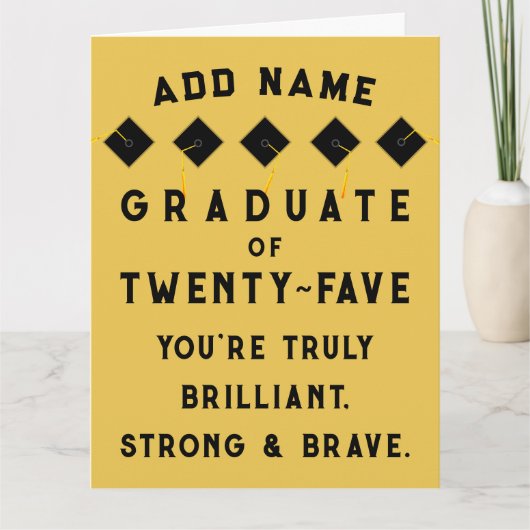 Personalisierter Abschluss 2025 Karte (Vorderseite)