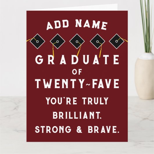 Personalisierter Abschluss 2025 Karte (Vorderseite)