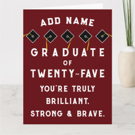 Personalisierter Abschluss 2025 Karte