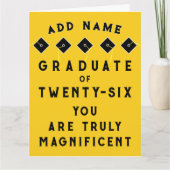 Personalisierter Abschluss 2025 Karte (Vorderseite)