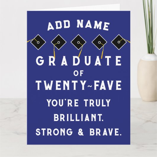 Personalisierter Abschluss 2025 Karte (Vorderseite)