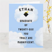 Personalisierter Abschluss 2025 Karte (Gelbe Blume)